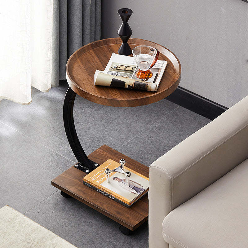 Minimalist Artificial Plate Metal 2-Tier Coffee Table