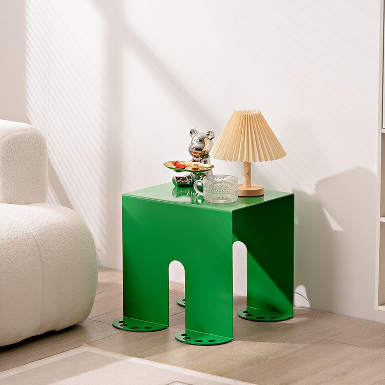Scandinavian Iron Square End Table