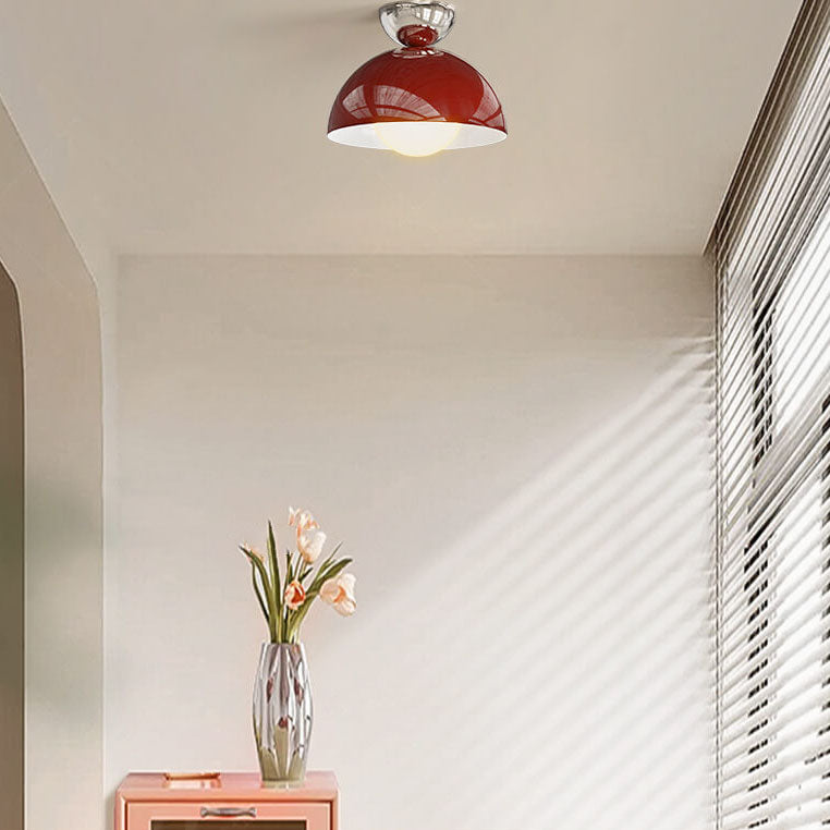 Modern Wrought Iron Semi-Circle Mount Light