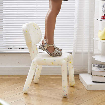 Nordic Plastic Cartoon Low Stool — Gray