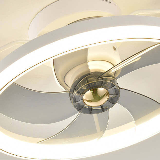 Minimalist Ring Shade Mount Ceiling Fan Light