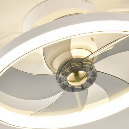 Minimalist Ring Shade Mount Ceiling Fan Light
