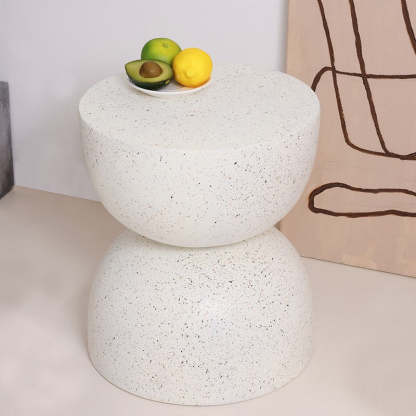 Nordic Round Magnesium Oxide End Table