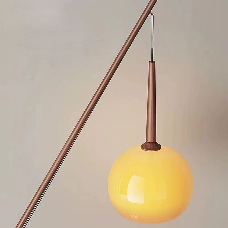 Vintage Orb Iron Glass Floor Lamp