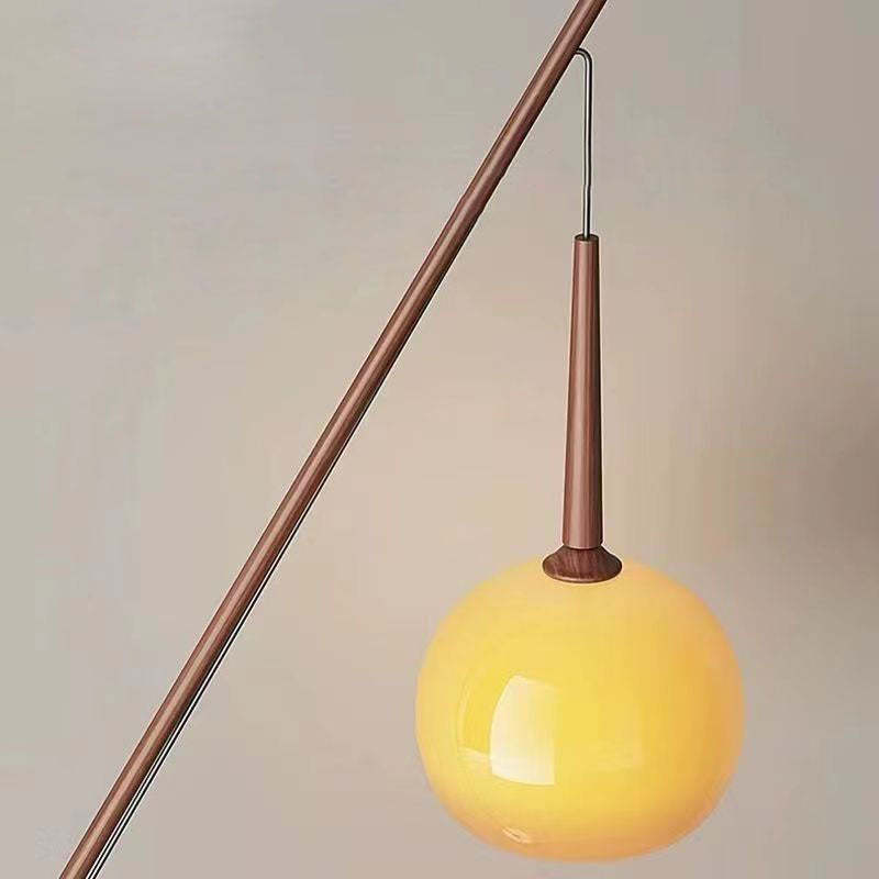Vintage Orb Iron Glass Floor Lamp