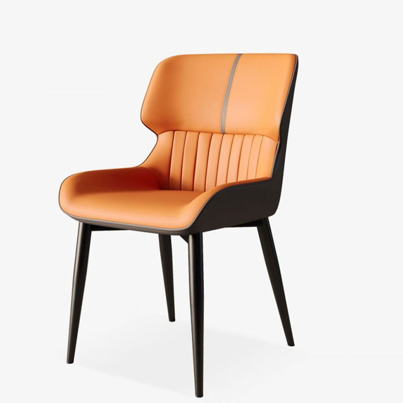 Minimalist Steel Leather Dining Chair