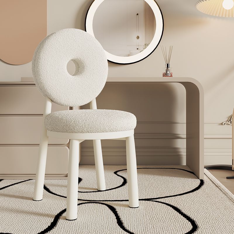 Nordic Lambswool Steel Round Dining Chair