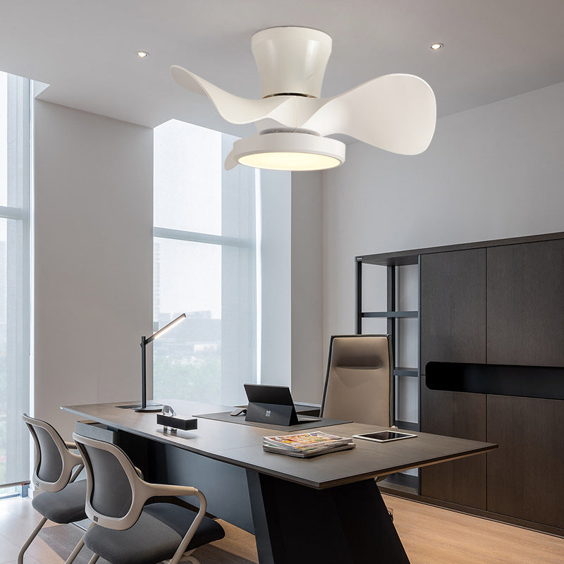 Lighom grain wood ceiling fans for bedroom — Black & Walnut / 220V-240V (UK/AU