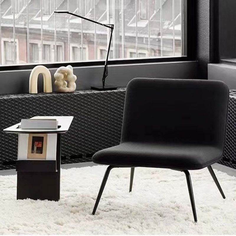 Minimalist Triangle Wood 1-Shelf Side Table