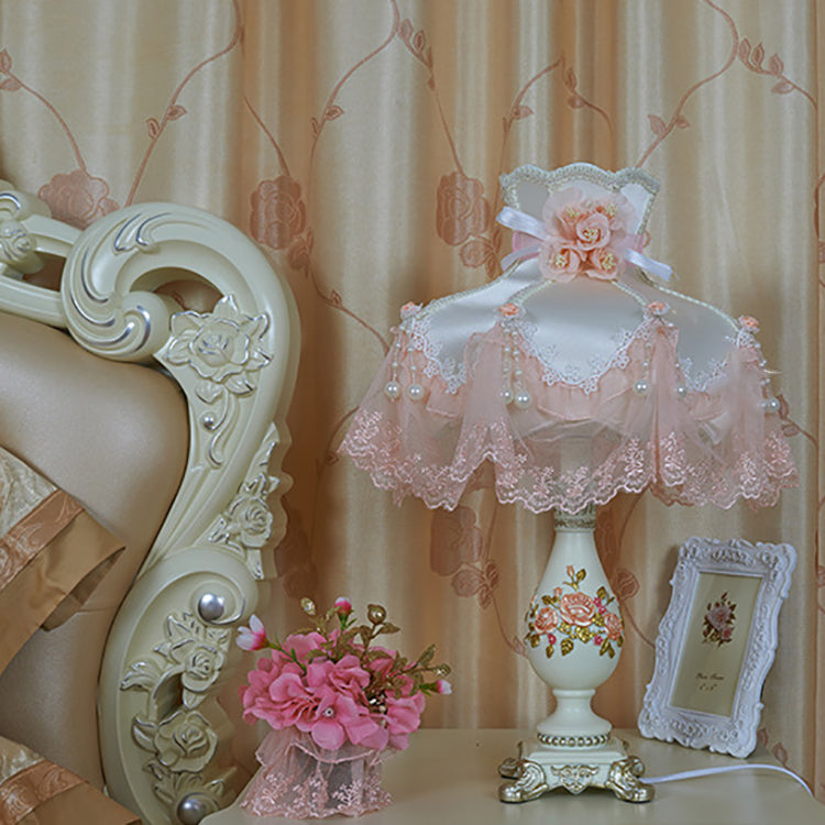European Vase Palace Resin Fabric Table Lamp