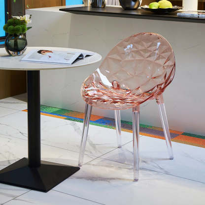 Minimalist Square Acrylic Four-Leg Chair
