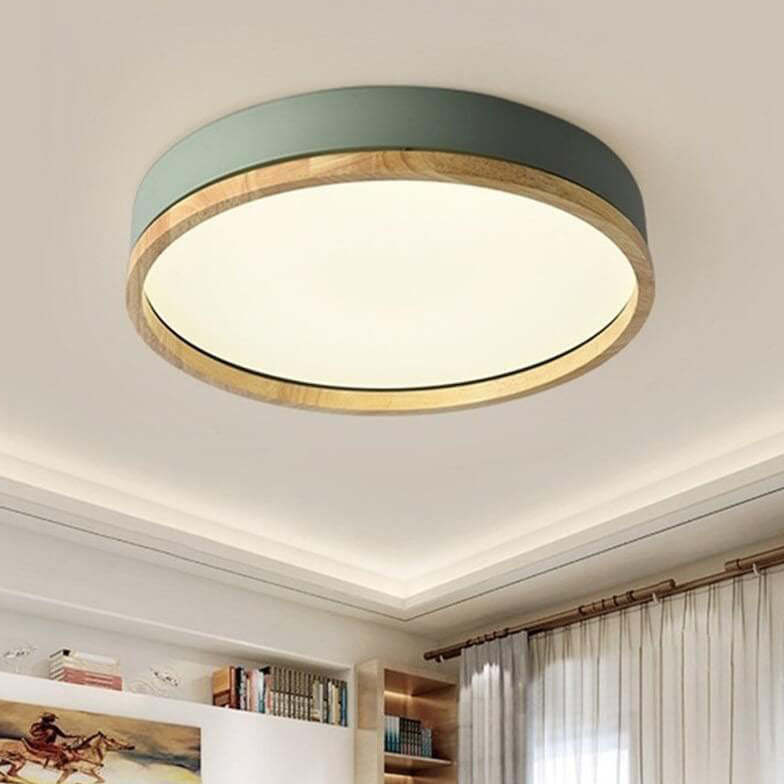 Macaron Round Acrylic LED Flush Mount Light