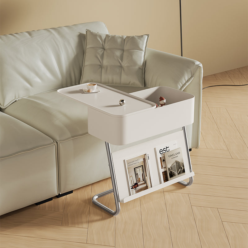 Nordic Rotating L-Shape Steel End Table