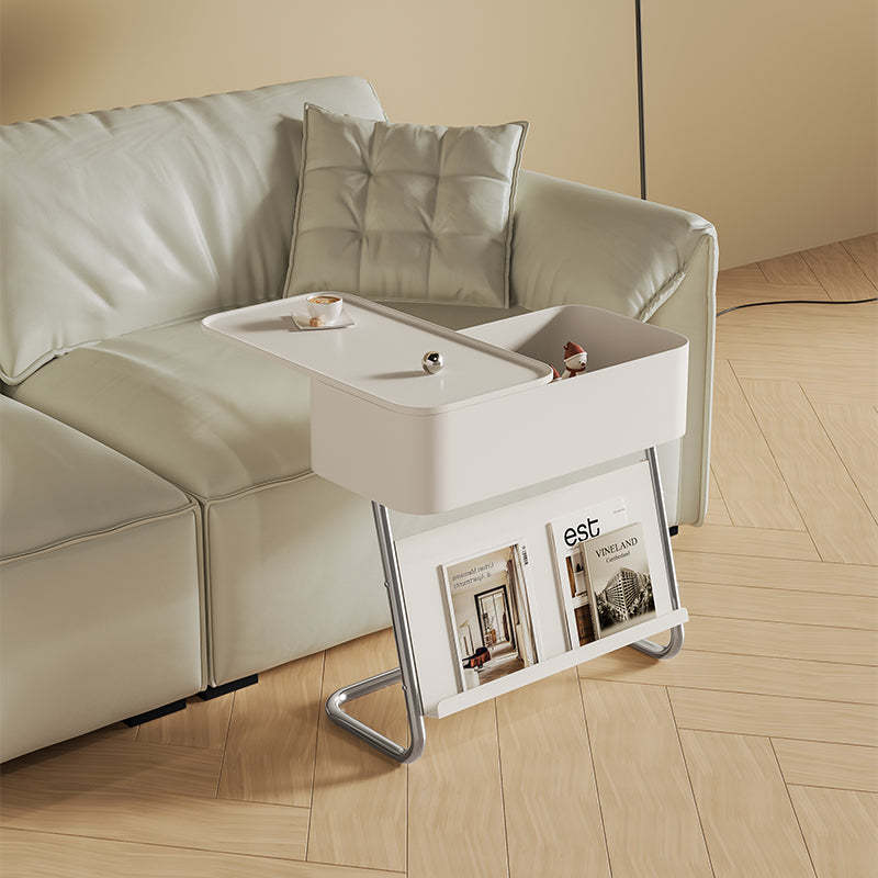 Nordic Rotating L-Shape Steel End Table