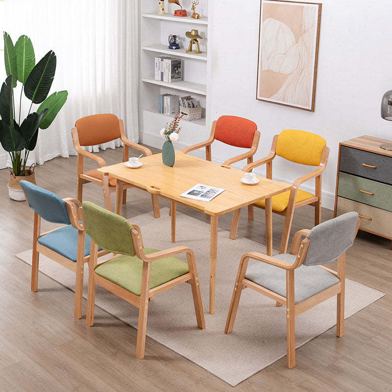 Modern Fabric Wood Dining Chair