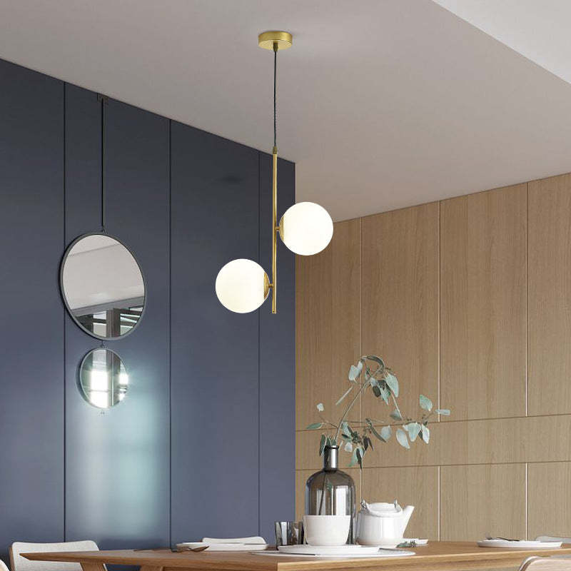 Nordic Minimalist Glass Ball Branch Chandelier