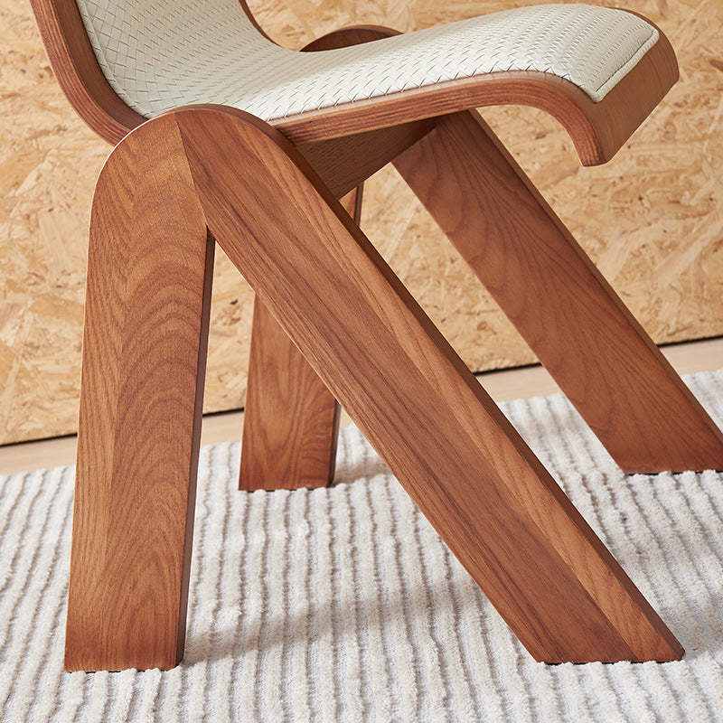 Vintage Ash Wood Rattan Dining Chair