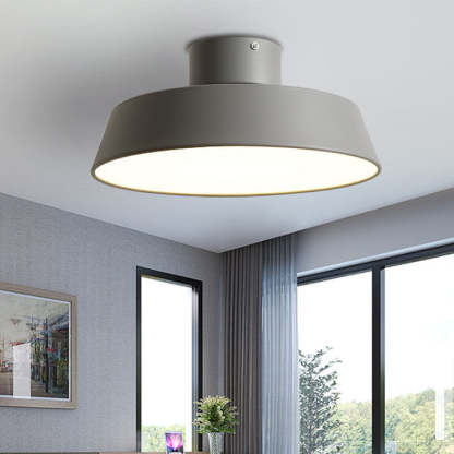 Nordic Minimalist Round Pot Iron LED Flush Mount Light — White Light (5000K) / 110V-120V For US/CA