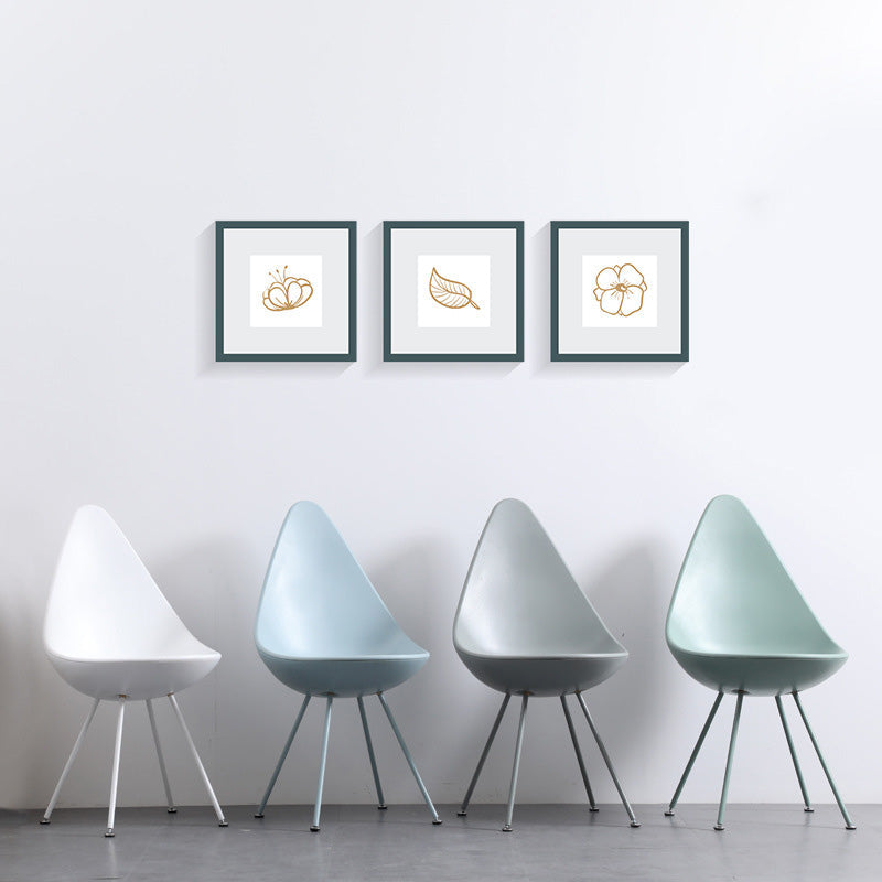 Contemporary Water Drop Plastic Dining Chair