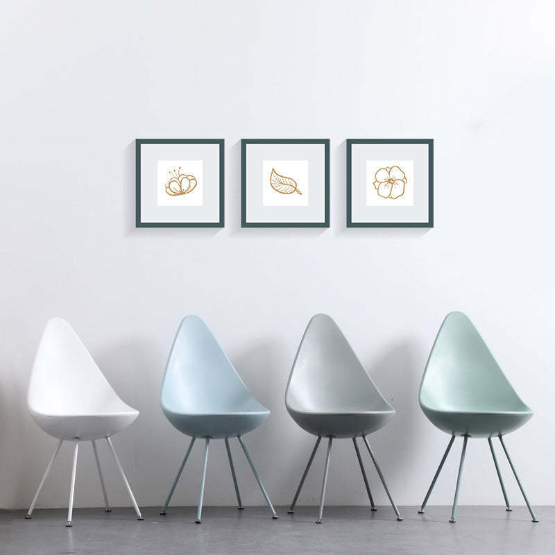 Contemporary Water Drop Plastic Dining Chair
