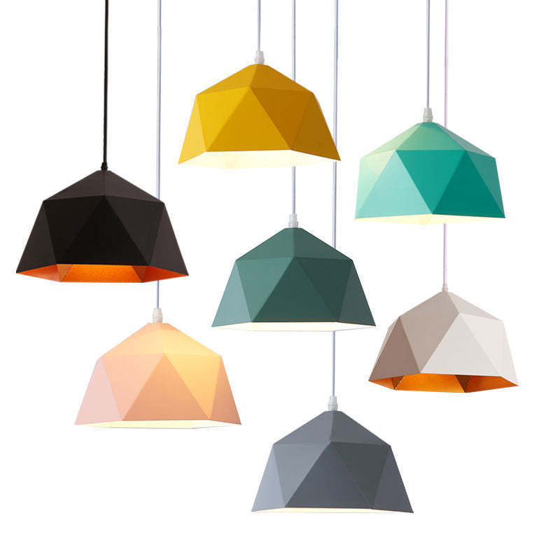 Modern Macaron Iron Lozenge Pendant Light