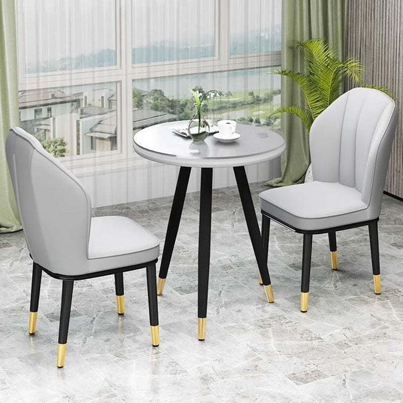 Modern PU Leather Wing-Back Dining Chair