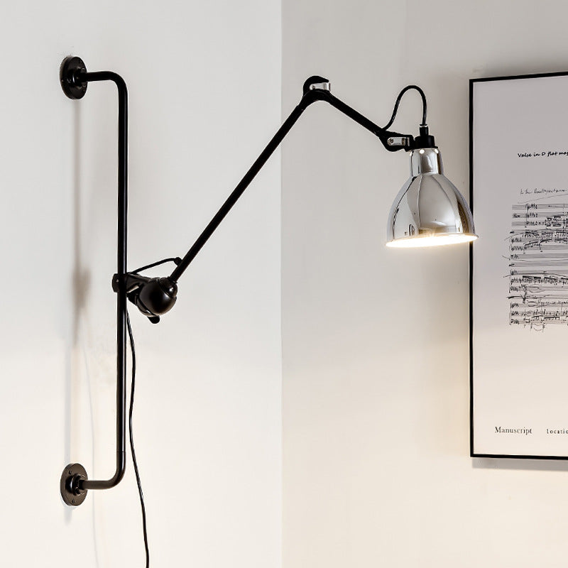 Industrial Vintage Iron Swing Arm Sconce