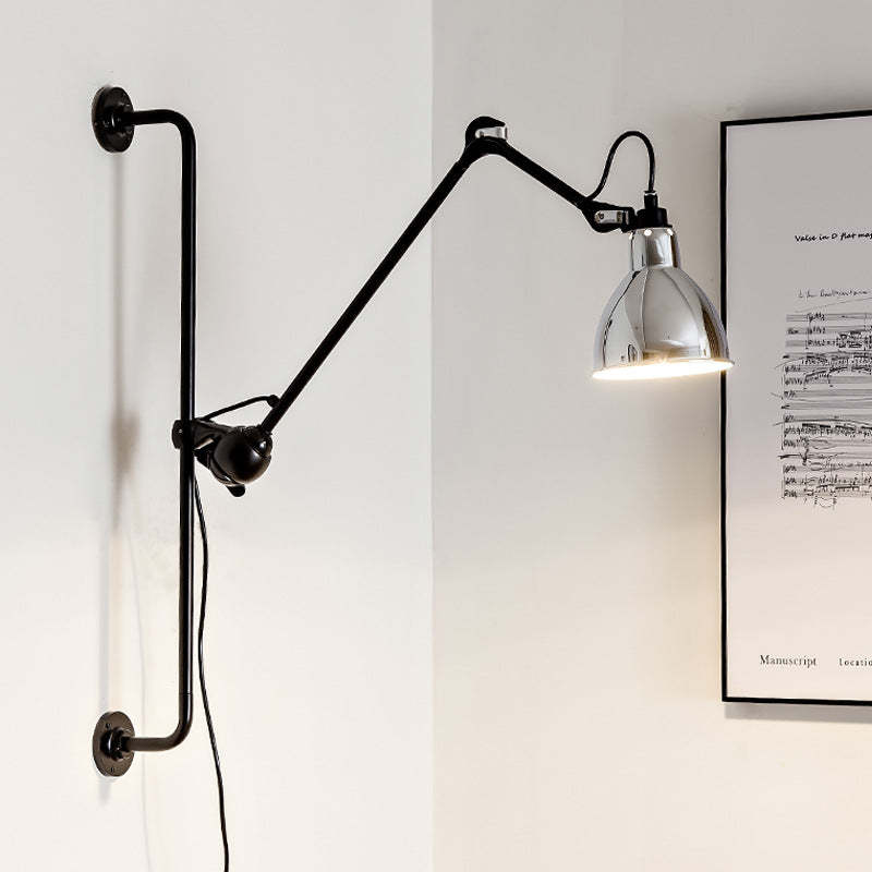 Industrial Vintage Iron Swing Arm Sconce