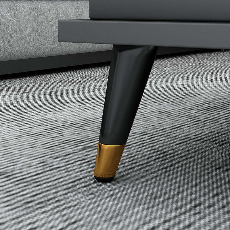 Nordic Rectangular Engineered Wood Iron Coffee Table