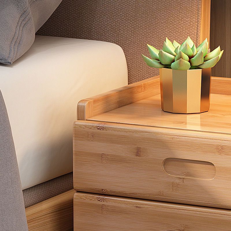Minimalist Solid Wood 1/3-Drawer Nightstand — C / White