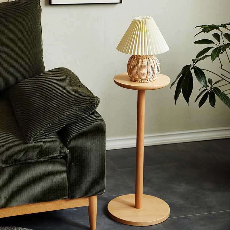 Minimalist Round Wood End Table