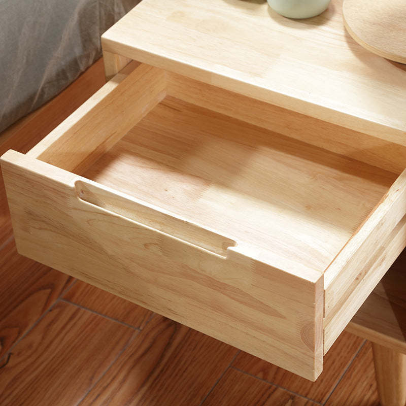 Scandinavian Solid Wood 1-Drawer Nightstand