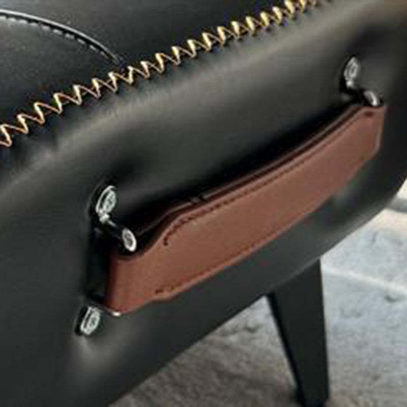 Modern Leather Upholstered Portable Footstool