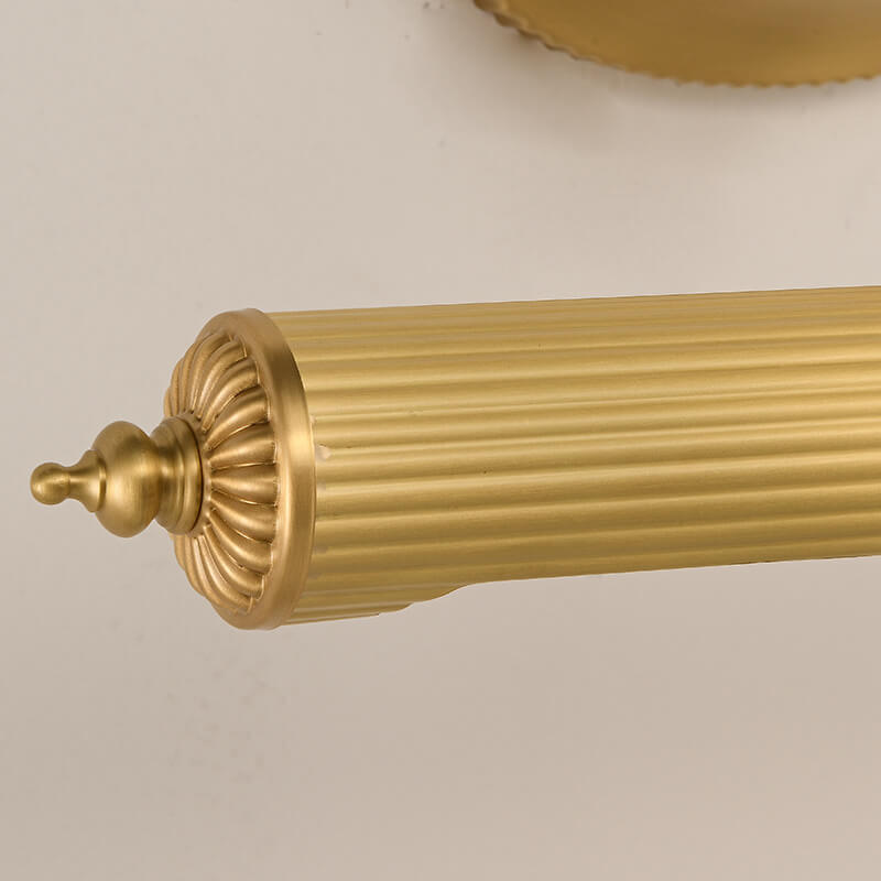 French Antique Copper Cylindrical Vanity Wall Sconce