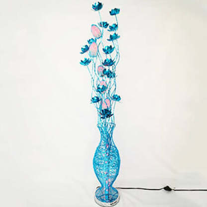 European Vase Flower Aluminum LED Floor Lamp