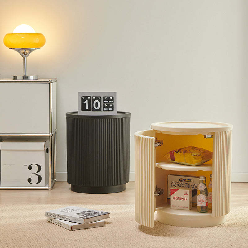 Minimalist Cylinder Plastic Nightstand