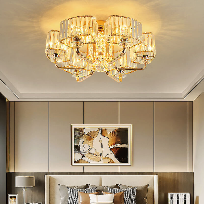 Modern Crystal 6/8/10/12-Light Flush Mount — 8 / 220V-240V For UK/AU