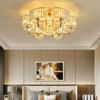 Modern Crystal 6/8/10/12-Light Flush Mount — 8 / 220V-240V For UK/AU