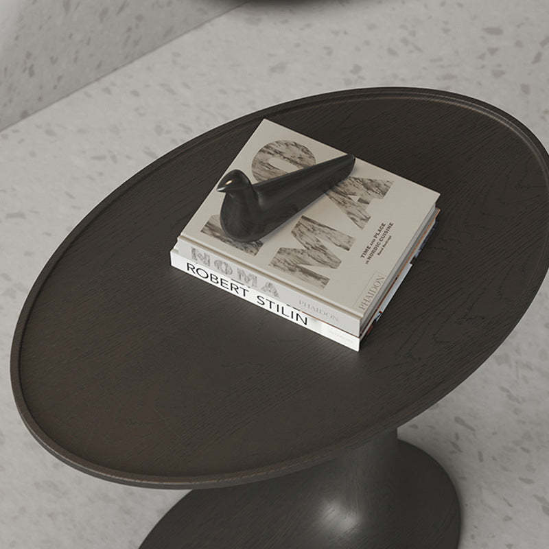 Minimalist Oval Solid Wood End Table