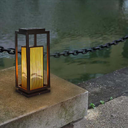 Chinese Square Cage Outdoor Lawn Path Light