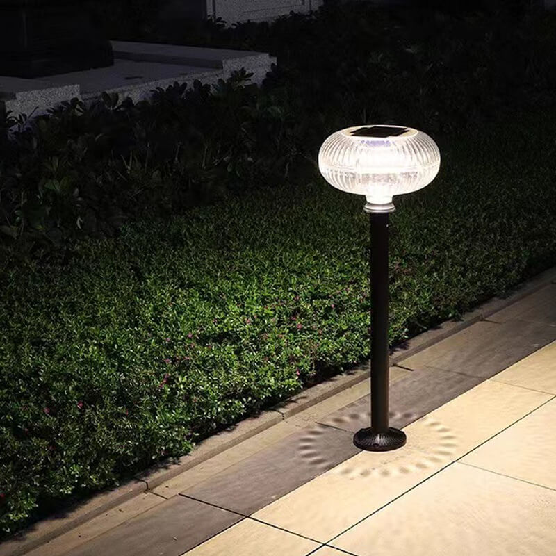 Modern Solar Oval Aluminum LED Outdoor Light