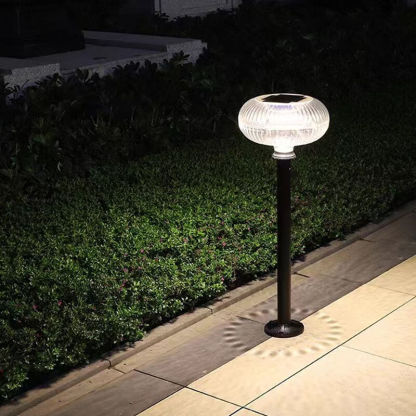 Modern Solar Oval Aluminum LED Outdoor Light