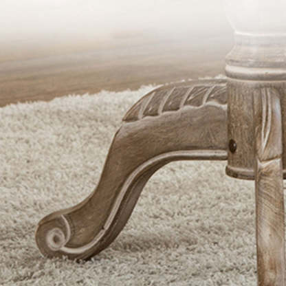 French Round Wood Three-Leg Coffee Table