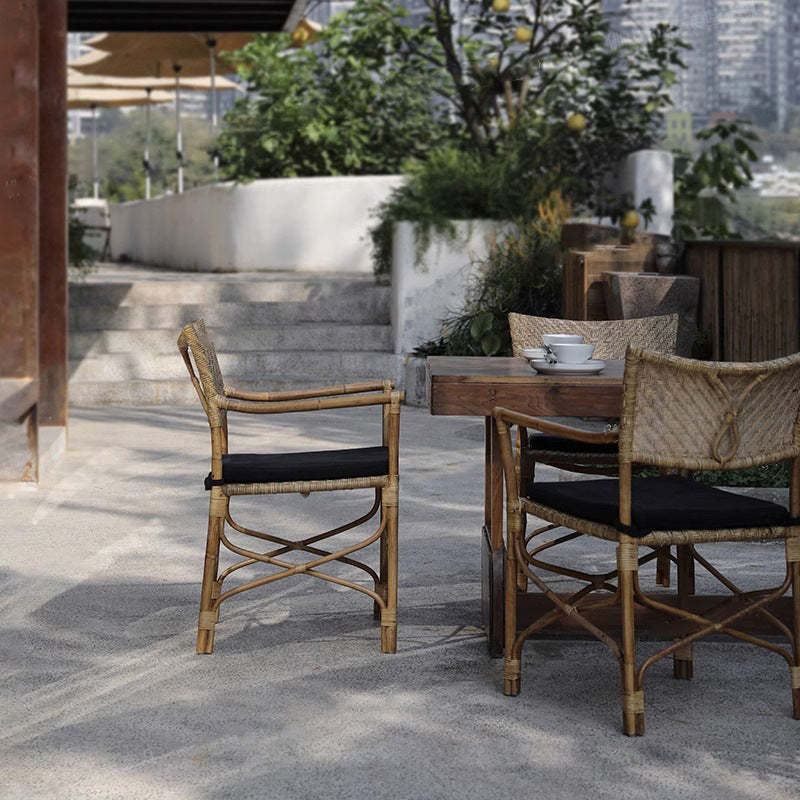 Farmhouse Woven Rattan Dining Chair