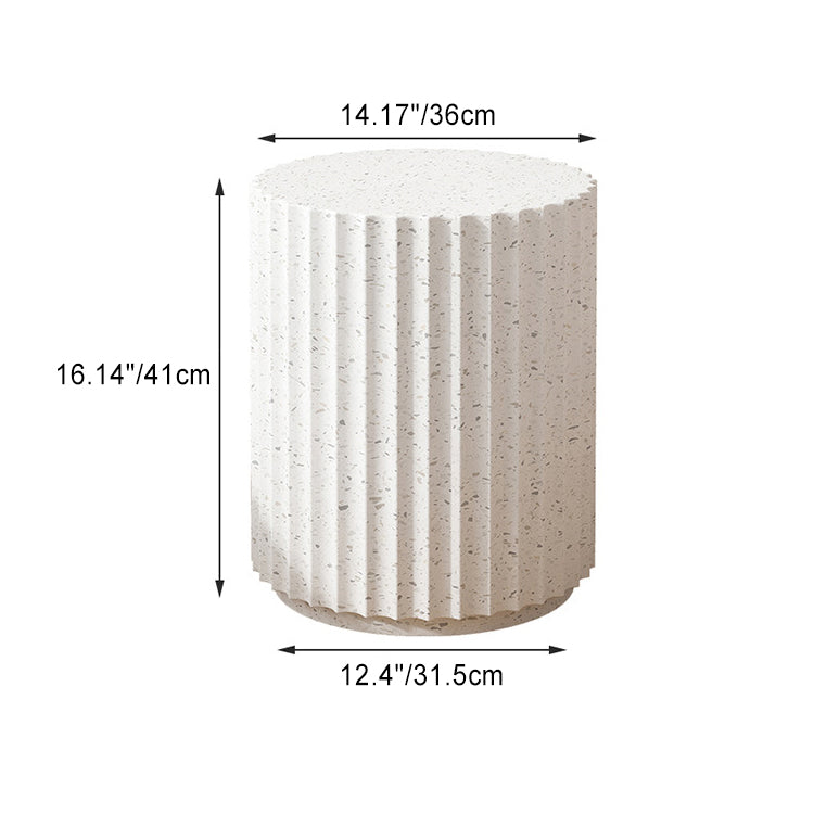 Minimalist Cylinder Wave Marble Coffee Table