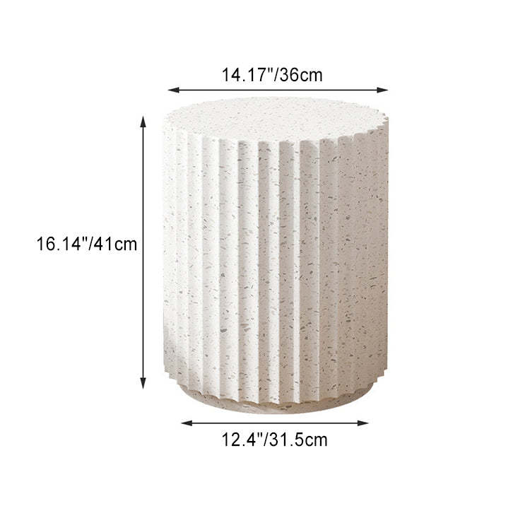 Minimalist Cylinder Wave Marble Coffee Table