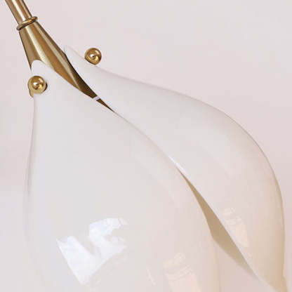 Retro Ceramic Magnolia Flower Iron Wall Sconce