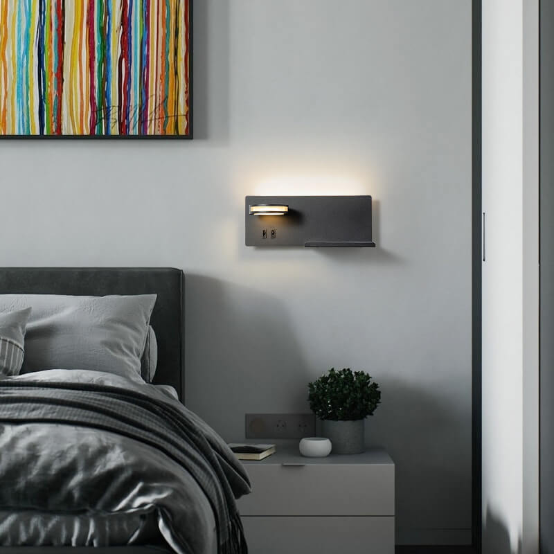Modern Flat Reading USB Smart LED Sconce