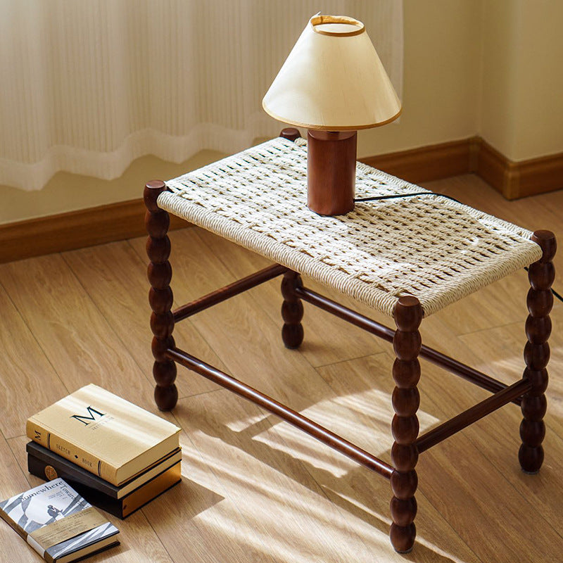 Vintage Wood Kraft Rope Coffee Table