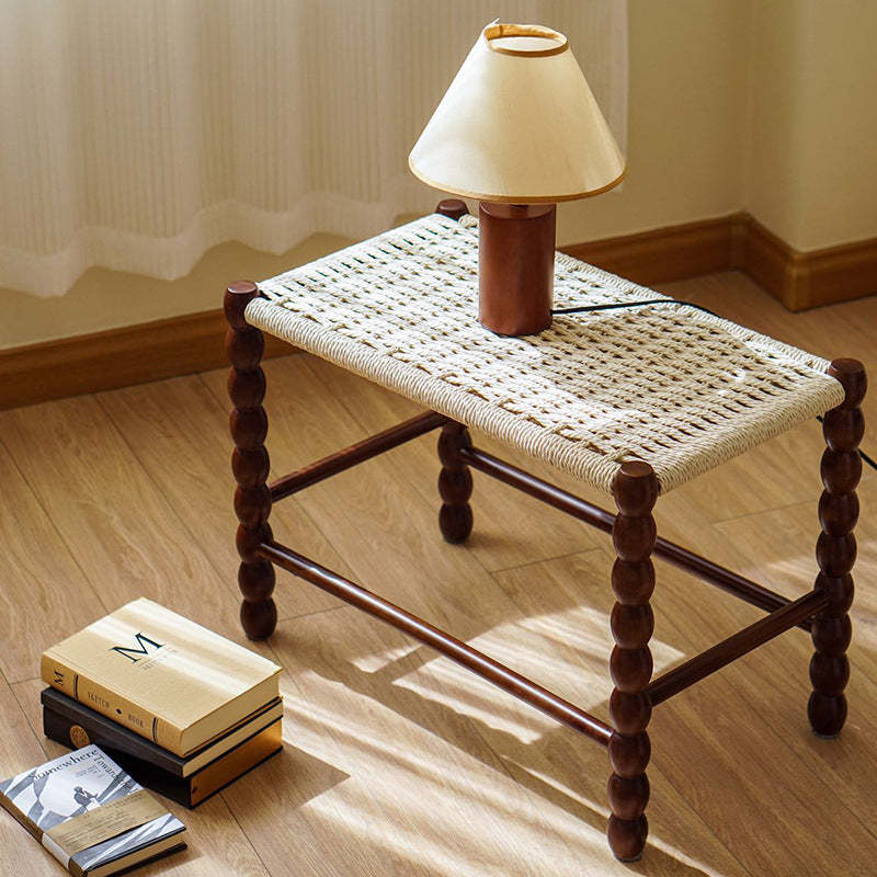 Vintage Wood Kraft Rope Coffee Table